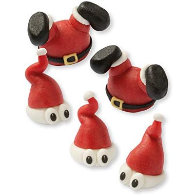 Günthart 48 Marzipan Nikolaus Figuren lustige Füße und Nikolaus Mützen mit Augen aus feinem Marzipan geeignet für Kuchen und Torten zur Weihnachtszeit Günthart 48 Marzipan Nikolaus Figuren lustige Füße und Nikolaus Mützen mit Augen aus feinem Marzipan geeignet für Kuchen und Torten zur Weihnachtszeit
