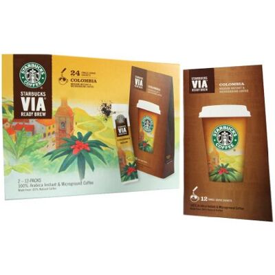 STARBUCKS Coffee Via Bereit Brew Instant-kolumbianischen Kaffee 24 Sachets Medium STARBUCKS Coffee Via Bereit Brew Instant-kolumbianischen Kaffee 24 Sachets Medium