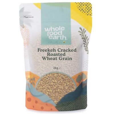 Wholefood Earth Freekeh Getreidekörner geröstet Getreide GMO frei Vegan Milchfrei Ohne Zuckerzusatz, 2 kg Wholefood Earth Freekeh Getreidekörner geröstet Getreide GMO frei Vegan Milchfrei Ohne Zuckerzusatz, 2 kg