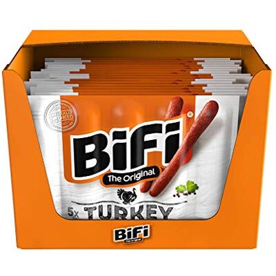 Bifi Turkey Sticks – 100er Pack (100 x 20g) – Pute Wurst Snack To Go Luftgetrocknet Fleisch & Wurstwaren Paket mit Pfeffer, Koriander und Knoblauch Ideale Knabberbox Wurstpaket Bifi Turkey Sticks – 100er Pack (100 x 20g) – Pute Wurst Snack To Go Luftgetrocknet Fleisch & Wurstwaren Paket mit Pfeffer, Koriander und Knoblauch Ideale Knabberbox Wurstpaket