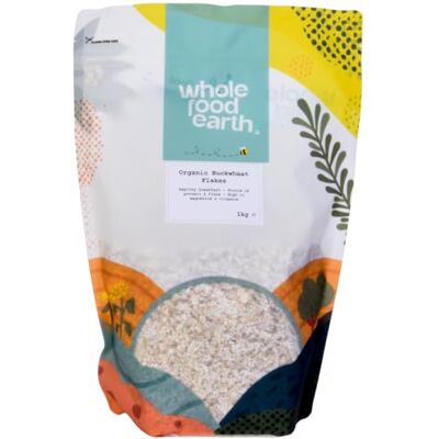 Wholefood Earth Bio-Buchweizenflocken – 1 kg Roh Gentechnikfrei Vegan Ballaststoffquelle Bio-zertifiziert Wholefood Earth Bio-Buchweizenflocken – 1 kg Roh Gentechnikfrei Vegan Ballaststoffquelle Bio-zertifiziert