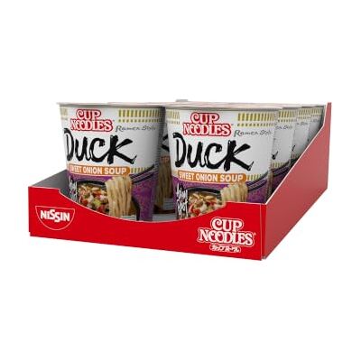 NISSIN Cup Noodles Duck, Instant-Nudeln japanischer Art 8er Pack Zart-würziger Entengeschmack für alle, die etwas Besonderes suchen – in nur 3 Minuten fertig genießen. NISSIN Cup Noodles Duck, Instant-Nudeln japanischer Art 8er Pack Zart-würziger Entengeschmack für alle, die etwas Besonderes suchen – in nur 3 Minuten fertig genießen.