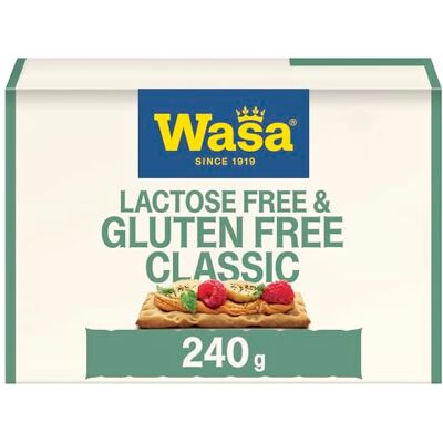 Wasa Glutenfreies & Lactosefreies Knäckebrot Classic, 10er Pack 240g Wasa Glutenfreies & Lactosefreies Knäckebrot Classic, 10er Pack 240g