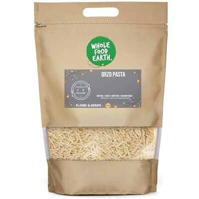 Wholefood Earth Orzo Pasta GMO frei Vegan Milchfrei Ohne Zuckerzusatz, 2 kg Wholefood Earth Orzo Pasta GMO frei Vegan Milchfrei Ohne Zuckerzusatz, 2 kg