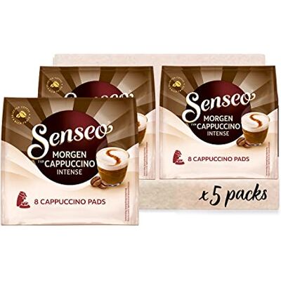 Senseo Pads Morgen Cappuccino Intense, 5 x 8 Getränke, 40 Kaffeepads Senseo Pads Morgen Cappuccino Intense, 5 x 8 Getränke, 40 Kaffeepads