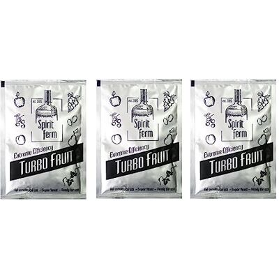AlcoFermBrew 3 x Turbohefe für früchte maische Turbo Fruit 40g, Hefe für die Fruchtgärung, Turbo Hefe, Wodkahefe AlcoFermBrew 3 x Turbohefe für früchte maische Turbo Fruit 40g, Hefe für die Fruchtgärung, Turbo Hefe, Wodkahefe