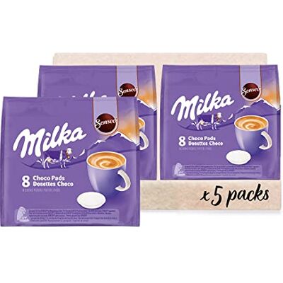 Senseo Milka Kakao Pads, 5 x 8 Getränke, 40 Kaffeepads Senseo Milka Kakao Pads, 5 x 8 Getränke, 40 Kaffeepads
