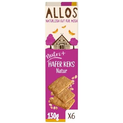 Allos Bio Haferkeks Nutri Knuspriger Vollkornkeks 6 x 130 g Allos Bio Haferkeks Nutri Knuspriger Vollkornkeks 6 x 130 g