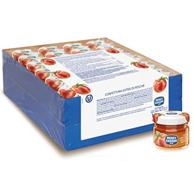 MENZ & GASSER 1935 Menz&Gasser Pfirsichmarmelade Extra Monodosis Premium Qualität mit Früchten von hoher Qualität, 48 Gläser x 28 g MENZ & GASSER 1935 Menz&Gasser Pfirsichmarmelade Extra Monodosis Premium Qualität mit Früchten von hoher Qualität, 48 Gläser x 28 g