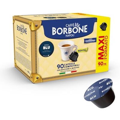 CAFFÈ BORBONE Blaue Kaffeemischung 90 Kapseln Kompatibel mit Kaffeemaschinen der Marke Nescafè®* Dolce Gusto®* CAFFÈ BORBONE Blaue Kaffeemischung 90 Kapseln Kompatibel mit Kaffeemaschinen der Marke Nescafè®* Dolce Gusto®*