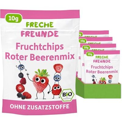 FRECHE FREUNDE Bio Fruchtchips Beerenmix gefriergetrocknete Früchte, 12x10g FRECHE FREUNDE Bio Fruchtchips Beerenmix gefriergetrocknete Früchte, 12x10g