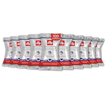 illy , Kaffee in Kapseln Iperespresso CLASSICO Lungo, 100 Kapseln Insgesamt 100% Arabica mit Noten von Orangenblüten und Jasmin, Sanftes Aroma und Süßer Nachgeschmack illy , Kaffee in Kapseln Iperespresso CLASSICO Lungo, 100 Kapseln Insgesamt 100% Arabica mit Noten von Orangenblüten und Jasmin, Sanftes Aroma und Süßer Nachgeschmack