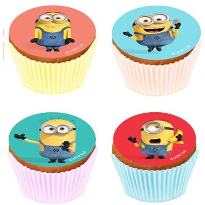 KARDASIS Minions Cupcake Aufleger Muffin Tortendeko 5,3cm 12 Stück KARDASIS Minions Cupcake Aufleger Muffin Tortendeko 5,3cm 12 Stück