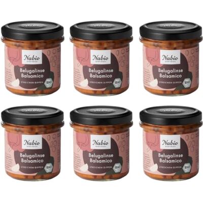 NABIO Mediterraner Aufstrich Belugalinse Balsamico I vegan I (6 x 135g) NABIO Mediterraner Aufstrich Belugalinse Balsamico I vegan I (6 x 135g)