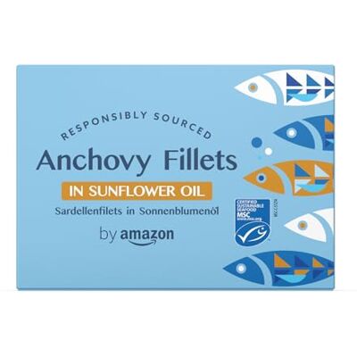 Amazon Sardellenfillets in Sonnenblumenöl, 6x50g (Abtropfgewicht: 180g) Amazon Sardellenfillets in Sonnenblumenöl, 6x50g (Abtropfgewicht: 180g)
