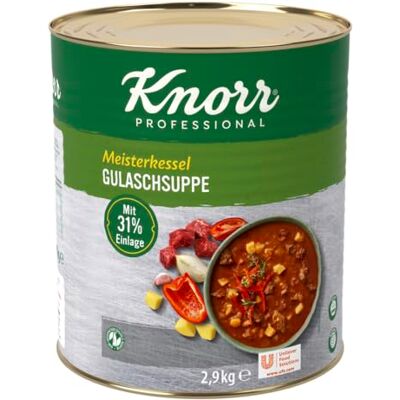 Knorr Meisterkessel Gulaschsuppe (servierfertig, authentischer Geschmack) 1er Pack (1 x 2,9 kg) /2.78l Knorr Meisterkessel Gulaschsuppe (servierfertig, authentischer Geschmack) 1er Pack (1 x 2,9 kg) /2.78l