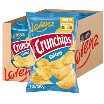 Lorenz Snack World LORENZ Crunchips Salted 10 x 150 g vegan Lorenz Snack World LORENZ Crunchips Salted 10 x 150 g vegan