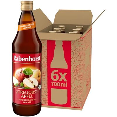 Rabenhorst Streuobst-Apfel BIO 6er Pack (6*700 ml) 100% Direktsaft naturtrüb aus Streuobst-Äpfeln in Bio-Qualität 100 % Direktsaft naturtrüb aus Streuobst-Äpfeln in Bio-Qualität Rabenhorst Streuobst-Apfel BIO 6er Pack (6*700 ml) 100% Direktsaft naturtrüb aus Streuobst-Äpfeln in Bio-Qualität 100 % Direktsaft naturtrüb aus Streuobst-Äpfeln in Bio-Qualität