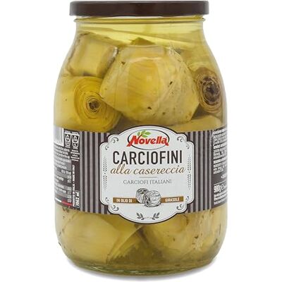 Novella Artischockenherzen 600 g Carciofi gewürzte Artischocken in Öl eingelegtes Gemüse für Antipasti Novella Artischockenherzen 600 g Carciofi gewürzte Artischocken in Öl eingelegtes Gemüse für Antipasti