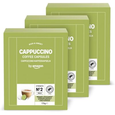 Von Amazon Cappuccino Dolce Gusto kompatible Kaffeekapseln 24 Portionen (3 Packungen à 16) Von Amazon Cappuccino Dolce Gusto kompatible Kaffeekapseln 24 Portionen (3 Packungen à 16)