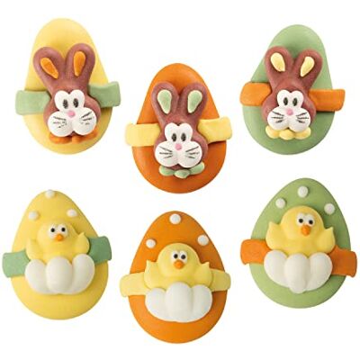 Günthart 72 Zucker Ostereier mit Hasen und Küken, flach, 1er Pack (1 x 308 g) Günthart 72 Zucker Ostereier mit Hasen und Küken, flach, 1er Pack (1 x 308 g)
