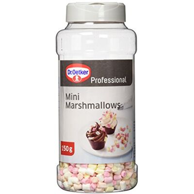 Dr. Oetker Professional Mini Marshmallows, 4 Farben, 1 x 150 g Dose, Glutenfrei Dr. Oetker Professional Mini Marshmallows, 4 Farben, 1 x 150 g Dose, Glutenfrei