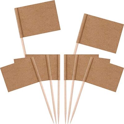 Zonon Leere Zahnstocher Fahnen Kraft Papier Flagge Cocktail Cupcake Zahnstocher Obst Picks für Cupcake Topper Party Kuchen Lebensmittel Lieferungen(200 Stücke) Zonon Leere Zahnstocher Fahnen Kraft Papier Flagge Cocktail Cupcake Zahnstocher Obst Picks für Cupcake Topper Party Kuchen Lebensmittel Lieferungen(200 Stücke)