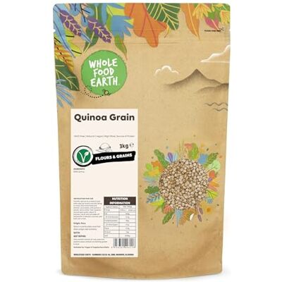 Wholefood Earth Quinoa Getreide GMO frei natürlich vegan Milchfrei ohne Zuckerzusatz 3 kg Wholefood Earth Quinoa Getreide GMO frei natürlich vegan Milchfrei ohne Zuckerzusatz 3 kg