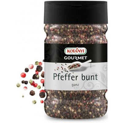 Kotanyi Pfeffermischung bunt ganz Gewürz für Großverbraucher und Gastronomie, ca. 570 g, 1200 ml Kotanyi Pfeffermischung bunt ganz Gewürz für Großverbraucher und Gastronomie, ca. 570 g, 1200 ml
