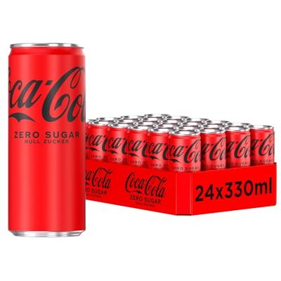 Coca-Cola - Coca-Cola Zero - 0,33L - 24er Pack - Soda Coca-Cola - Coca-Cola Zero - 0,33L - 24er Pack - Soda