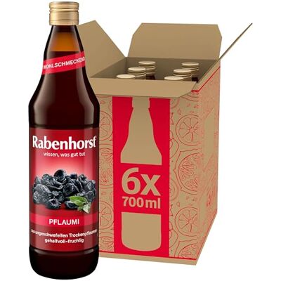 Rabenhorst Pflaumi 6er Pack (6 x 700 ml). Fruchtiges Pflaumen-Getränk aus ungeschwefelten Trockenpflaumen Fruchtiges Pflaumen-Getränk aus ungeschwefelten Trockenpflaumen Rabenhorst Pflaumi 6er Pack (6 x 700 ml). Fruchtiges Pflaumen-Getränk aus ungeschwefelten Trockenpflaumen Fruchtiges Pflaumen-Getränk aus ungeschwefelten Trockenpflaumen