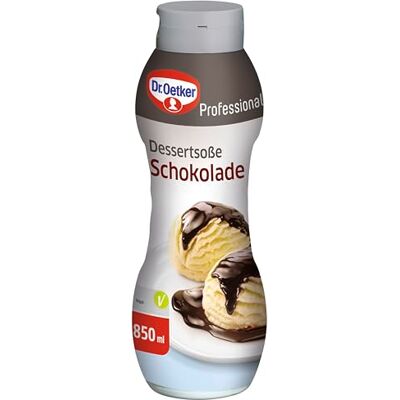 Dr. Oetker Professional, Dessertsoße Schokolade, Ohne Kochen, Soße in 850 ml Packung, 1-39-252366 Dr. Oetker Professional, Dessertsoße Schokolade, Ohne Kochen, Soße in 850 ml Packung, 1-39-252366