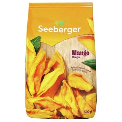 Seeberger Mango: Getrocknete Fruchtscheiben aus sonnenverwöhnten Mangos fruchtig & exotisch im Geschmack ohne Zuckerzusatz 1 x 300 g Seeberger Mango: Getrocknete Fruchtscheiben aus sonnenverwöhnten Mangos fruchtig & exotisch im Geschmack ohne Zuckerzusatz 1 x 300 g