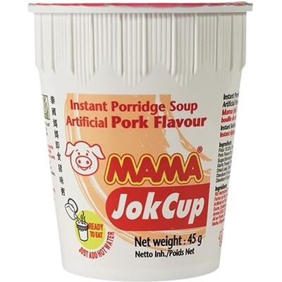 MAMA Instant Reisbrei Schweinefleis Multipack (12 X 45 GR) Schnelle Zubereitung in wenigen Minuten, tragbar im Cup-Format, idealer Snack aus Thailand MAMA Instant Reisbrei Schweinefleis Multipack (12 X 45 GR) Schnelle Zubereitung in wenigen Minuten, tragbar im Cup-Format, idealer Snack aus Thailand