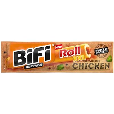 Bifi Chicken Roll XXL 24er Pack (24 x 70g) extra große Hähnchen-Roll im soften Teigmantel sättigender Snack für zwischendurch ideal für Reisen, Arbeit oder Freizeit 100% Hähnchenfleisch Bifi Chicken Roll XXL 24er Pack (24 x 70g) extra große Hähnchen-Roll im soften Teigmantel sättigender Snack für zwischendurch ideal für Reisen, Arbeit oder Freizeit 100% Hähnchenfleisch