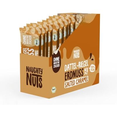 Naughty Nuts Bio Dattel-Riegel Erdnuss Salted Caramel Vegan, Glutenfrei ohne Raffinierten Zucker – 12x30 g Naughty Nuts Bio Dattel-Riegel Erdnuss Salted Caramel Vegan, Glutenfrei ohne Raffinierten Zucker – 12x30 g
