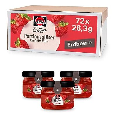 Schwartau Extra Erdbeere Marmelade im Portionsglas 72 x 28,3 g Schwartau Extra Erdbeere Marmelade im Portionsglas 72 x 28,3 g