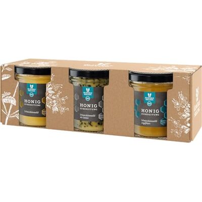 Ölmühle Solling Bio Honigzubereitung mit Schwarzkümmelöl Trio 3 x 180 g EG-Bio Ölmühle Solling Bio Honigzubereitung mit Schwarzkümmelöl Trio 3 x 180 g EG-Bio
