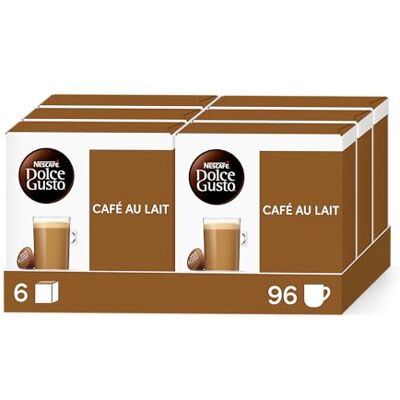 Nescafé Nescafe Dolce Gusto – Dolce Gusto Café au Lait 16 CAPSULES 160 g (X6) Nescafé Nescafe Dolce Gusto – Dolce Gusto Café au Lait 16 CAPSULES 160 g (X6)