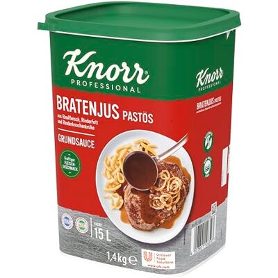 Knorr Bratenjus pastös (vielseitig anwendbar für Bratensaft, Bratensoße (gravy) und braune Soße) 1er pack (1 x 1,4 kg) Knorr Bratenjus pastös (vielseitig anwendbar für Bratensaft, Bratensoße (gravy) und braune Soße) 1er pack (1 x 1,4 kg)