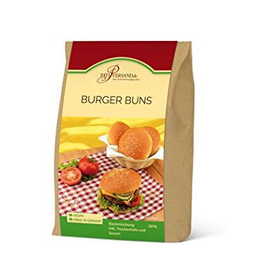 Pati-Versand Backmischung Burger Buns 550g inkl. Hefe und Sesam Pati-Versand Backmischung Burger Buns 550g inkl. Hefe und Sesam