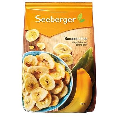 Seeberger Bananenchips 5er Pack: Frische Bananenscheiben in feinem Kokosöl zu knusprigen Chips gebacken aufregend bananig gesüßt ohne Aroma, vegan (5 x 500 g) Seeberger Bananenchips 5er Pack: Frische Bananenscheiben in feinem Kokosöl zu knusprigen Chips gebacken aufregend bananig gesüßt ohne Aroma, vegan (5 x 500 g)