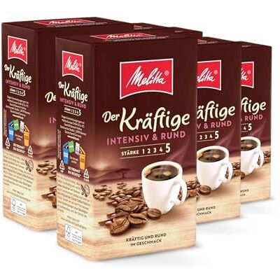 Melitta Der Kräftige, Filterkaffee, Stärke 4/5, 6 x 500g Dunkle Röstung, ideal für Filterkaffeemaschinen Melitta Der Kräftige, Filterkaffee, Stärke 4/5, 6 x 500g Dunkle Röstung, ideal für Filterkaffeemaschinen