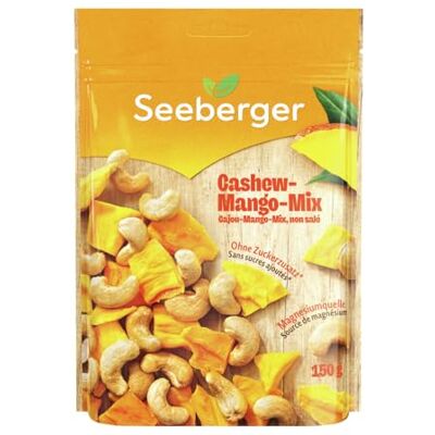 Seeberger Cashew-Mango-Mix/knackig-fruchtige Mischung aus Cashewkernen und Mangostücken, glutenfrei, vegan (12x150g) Seeberger Cashew-Mango-Mix/knackig-fruchtige Mischung aus Cashewkernen und Mangostücken, glutenfrei, vegan (12x150g)