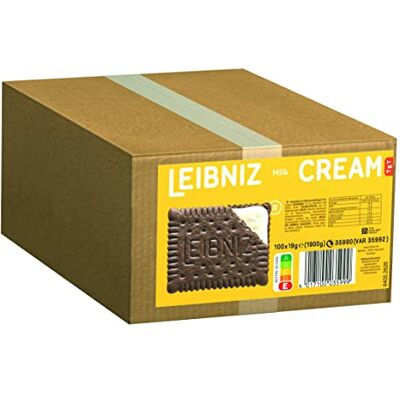 The Bahlsen Family LEIBNIZ Cream Milk Großpackung 2 Kakaokekse mit Milchcremefüllung (100 x 19g) The Bahlsen Family LEIBNIZ Cream Milk Großpackung 2 Kakaokekse mit Milchcremefüllung (100 x 19g)