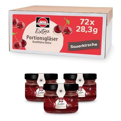 Schwartau Extra Sauerkirsche Marmelade im Portionsglas 72 x 28,3 g Schwartau Extra Sauerkirsche Marmelade im Portionsglas 72 x 28,3 g