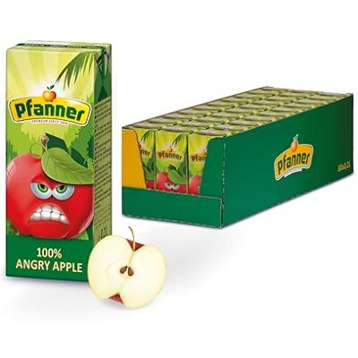Pfanner Angry Apple (30 x 200 ml) – 100% Apfelsaft für Kinder im Trinkpäckchen – ohne Zuckerzusatz Vorratspack Pfanner Angry Apple (30 x 200 ml) – 100% Apfelsaft für Kinder im Trinkpäckchen – ohne Zuckerzusatz Vorratspack