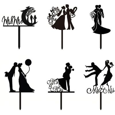Mixxiula 6 Stück Mr Mrs Cake Topper Braut und Bräutigam Hochzeitstorten Dekoration Brautpaar Silhouetten Topper Acryl Kuchendekorationen für Hochzeit Heiratsantrag Jahrestag Valentinstag Mixxiula 6 Stück Mr Mrs Cake Topper Braut und Bräutigam Hochzeitstorten Dekoration Brautpaar Silhouetten Topper Acryl Kuchendekorationen für Hochzeit Heiratsantrag Jahrestag Valentinstag