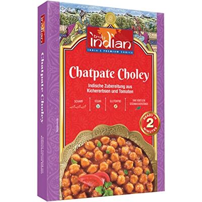Truly Indian Punjabi Chatpate Choley, Indisches Fertiggericht mit Kichererbsen und Tomaten (6 x 300 g) Truly Indian Punjabi Chatpate Choley, Indisches Fertiggericht mit Kichererbsen und Tomaten (6 x 300 g)