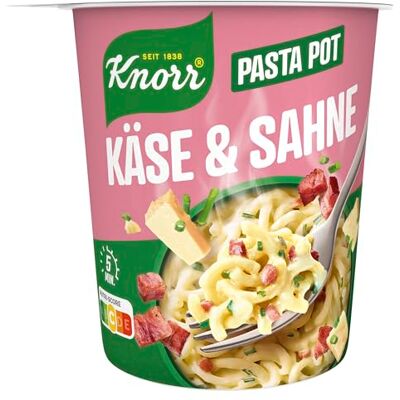 Knorr Pasta Snack Pot Käse & Sahne 63 g leckere kleine Mahlzeit fertig in nur 5 Minuten Knorr Pasta Snack Pot Käse & Sahne 63 g leckere kleine Mahlzeit fertig in nur 5 Minuten